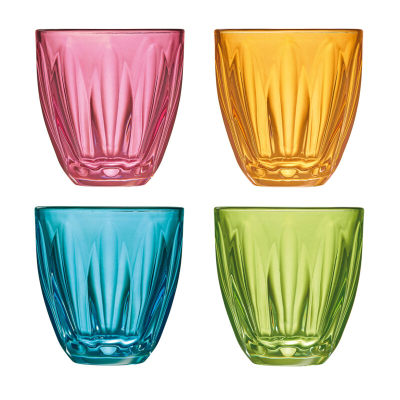 Vattenglas Lily 4 st olika färger